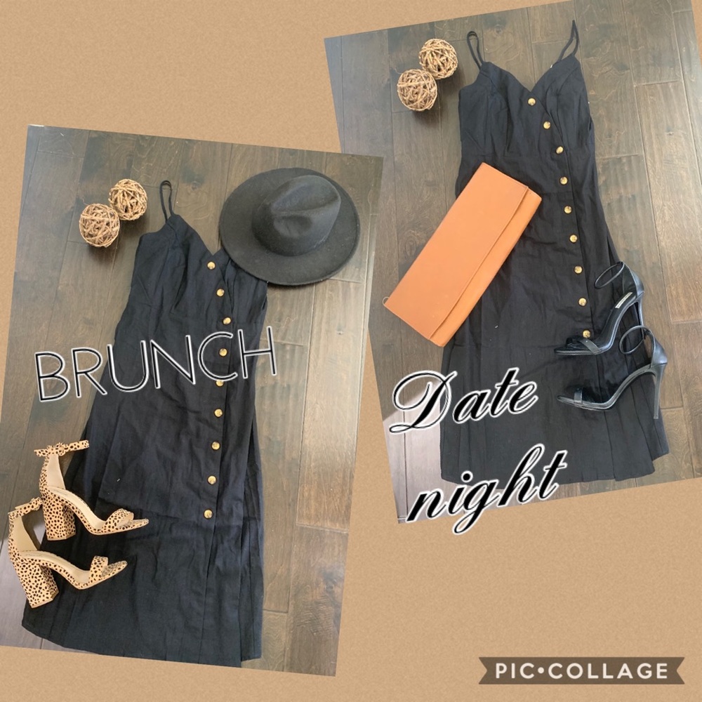 Linen Side Turin down dress